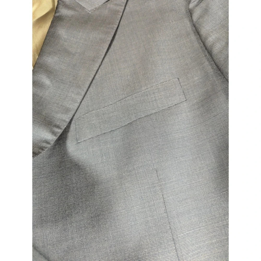 Jhane Barnes Spectrum II Mens Brown Wool Blazer Jacket 48L Peak Lapel Single Bre